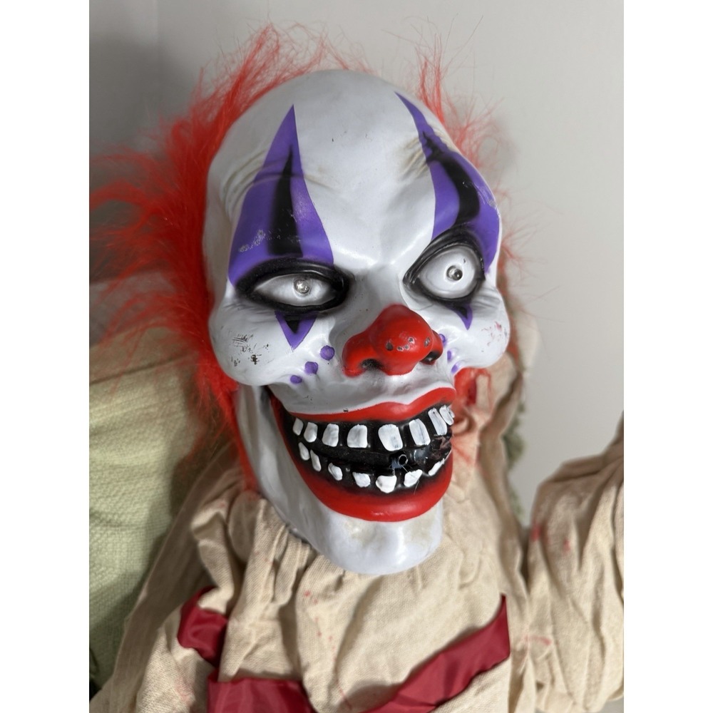 SCARRY HARRY CLOWN PROP HALLOWEEN HAUNTED CREEP MOTION ACTIVATED LIGHTED - *FLAW
